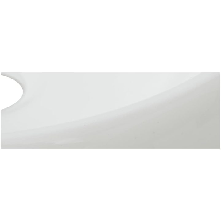 Handfat med blandare keramik rund vit vidaXL 400 x 160 mm – bild 5