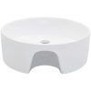 Handfat med bräddavlopp 36x13 cm keramik vit vidaXL – miniatyr 3