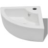 Handfat med bräddavlopp 45x32x12,5 cm vit vidaXL – miniatyr 2