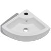 Handfat med bräddavlopp 45x32x12,5 cm vit vidaXL – miniatyr 3