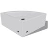 Handfat med bräddavlopp 45x32x12,5 cm vit vidaXL – miniatyr 6