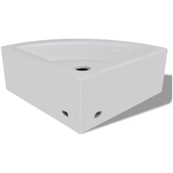 Handfat med bräddavlopp 45x32x12,5 cm vit vidaXL – bild 6