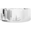Handfat med bräddavlopp keramik silver vidaXL 46.5 x 15.5 cm – miniatyr 5
