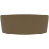 Handfat med bräddavlopp matt gräddvit 36x13 cm keramik vidaXL – miniatyr 4