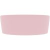 Handfat med bräddavlopp matt rosa 36x13 cm keramik vidaXL – miniatyr 4