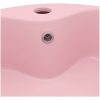 Handfat med bräddavlopp matt rosa 36x13 cm keramik vidaXL – miniatyr 5