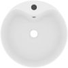 Handfat med bräddavlopp matt vit 36x13 cm keramik vidaXL – miniatyr 3