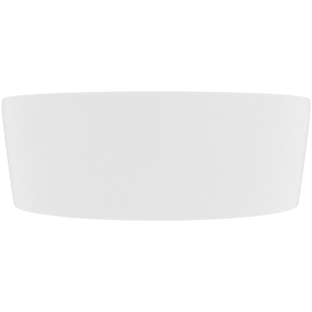 Handfat med bräddavlopp matt vit 36x13 cm keramik vidaXL – bild 4