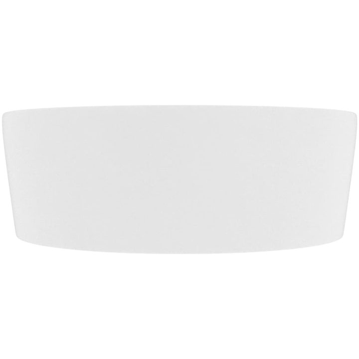 Handfat med bräddavlopp matt vit 36x13 cm keramik vidaXL – bild 4