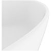 Handfat med bräddavlopp matt vit 36x13 cm keramik vidaXL – miniatyr 6