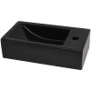 Handfat med kranhål keramik rektangulär svart 46x25,5x12 cm vidaXL – miniatyr 4