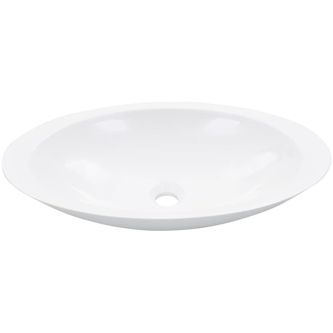 Handfat mineralgjuten vit vidaXL 59.3 x 35.1 x 10.7 cm – bild 2
