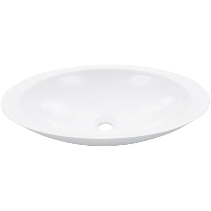 Handfat mineralgjuten vit vidaXL 59.3 x 35.1 x 10.7 cm – bild 2