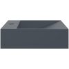 Handfat mineralgjuten/marmor antracit vidaXL 50 x 38 x 11 cm – miniatyr 5