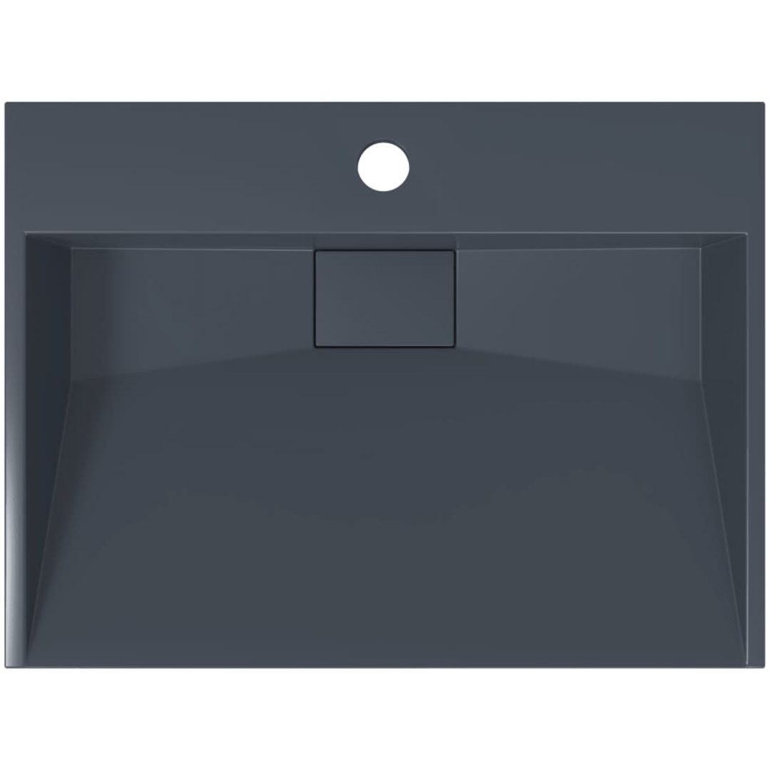 Handfat mineralgjuten/marmor antracit vidaXL 50 x 38 x 11 cm – bild 7