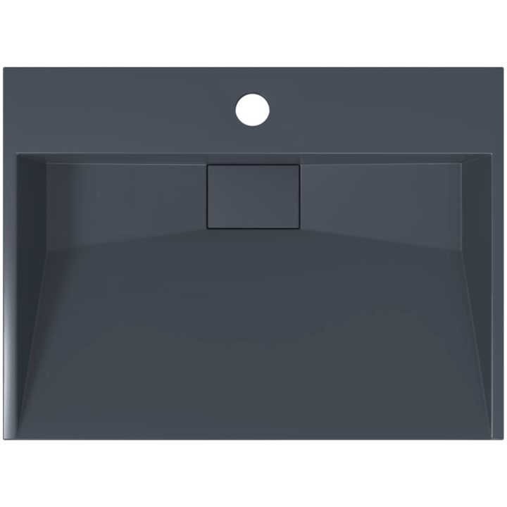 Handfat mineralgjuten/marmor antracit vidaXL 50 x 38 x 11 cm – bild 7