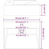 Handfat mineralgjuten/marmor antracit vidaXL 50 x 38 x 11 cm – miniatyr 9