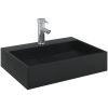 Handfat mineralgjuten/marmor matt svart vidaXL 50 x 38 x 11 cm – miniatyr 3