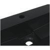 Handfat mineralgjuten/marmor matt svart vidaXL 50 x 38 x 11 cm – miniatyr 8