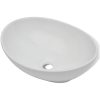 Handfat ovalt 40 x 33 cm keramik vit vidaXL – miniatyr 4