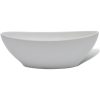 Handfat ovalt 40 x 33 cm keramik vit vidaXL – miniatyr 5