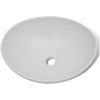 Handfat ovalt 40 x 33 cm keramik vit vidaXL – miniatyr 1
