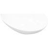 Handfat ovalt 40 x 33 cm keramisk vit vidaXL – miniatyr 2