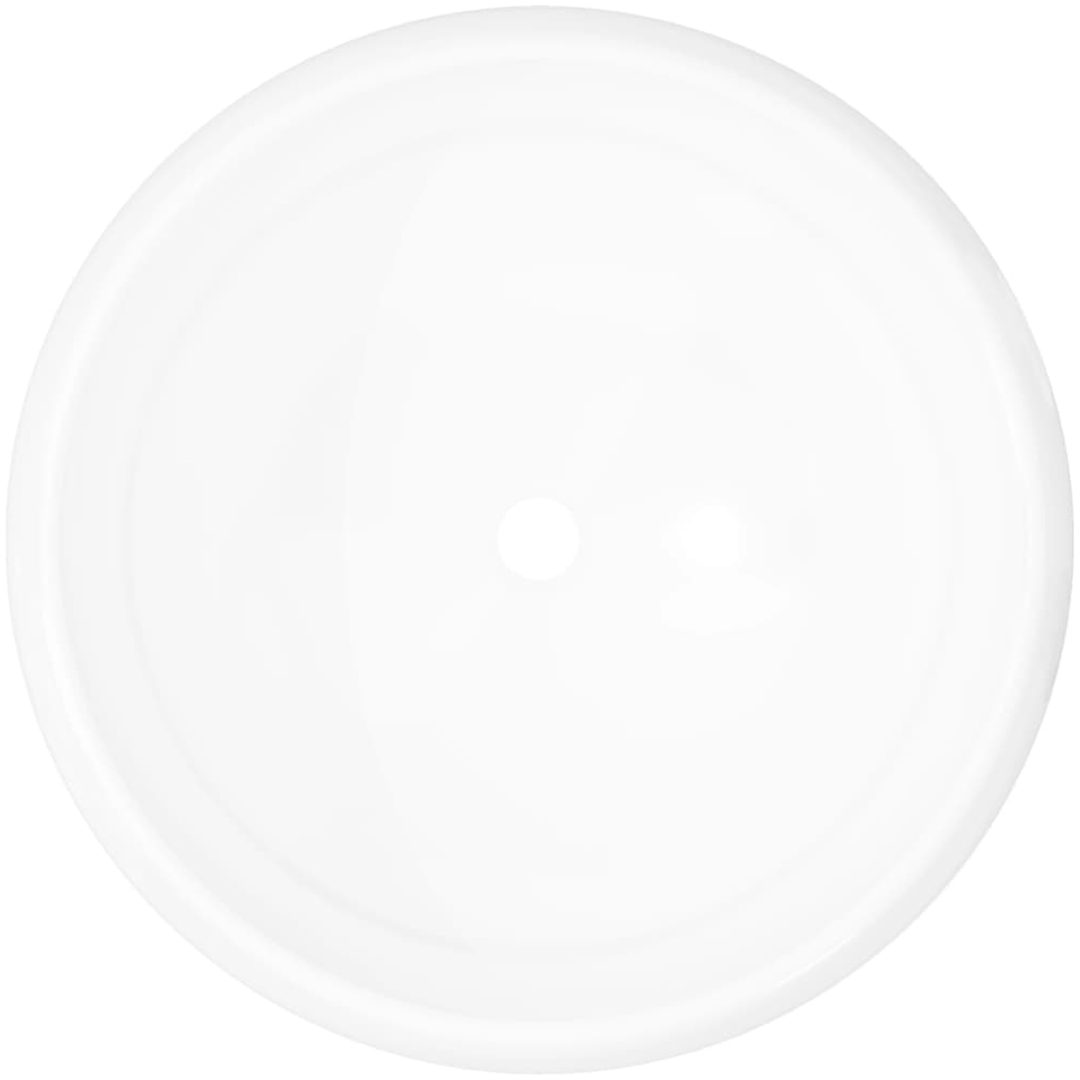 Handfat rund keramik vit 40x15 cm vidaXL – bild 3