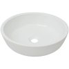 Handfat rund keramik vit 42x12 cm vidaXL – miniatyr 2