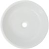 Handfat rund keramik vit 42x12 cm vidaXL – miniatyr 3