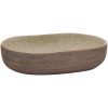 Handfat sand och brun oval keramik vidaXL 59 x 40 x 14 cm – miniatyr 2