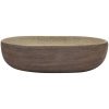 Handfat sand och brun oval keramik vidaXL 59 x 40 x 14 cm – miniatyr 3