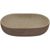 Handfat sand och brun oval keramik vidaXL 59 x 40 x 14 cm – miniatyr 4