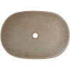 Handfat sand och brun oval keramik vidaXL 59 x 40 x 14 cm – miniatyr 6