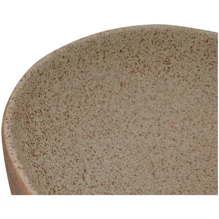 Handfat sand och brun oval keramik vidaXL 59 x 40 x 14 cm – bild 7