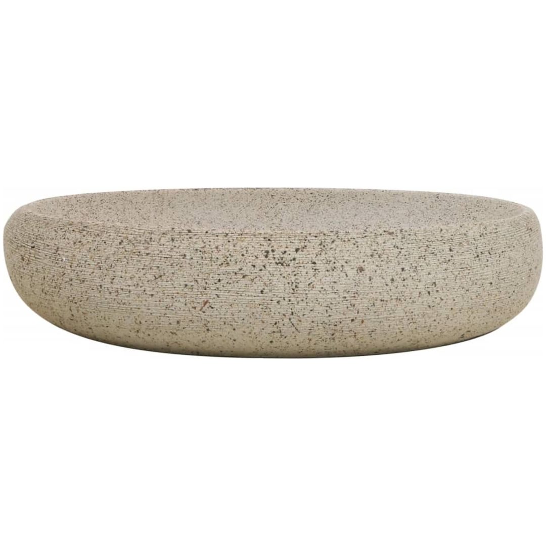 Handfat sand oval keramik vidaXL 59 x 40 x 15 cm – bild 3