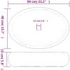 Handfat sand oval keramik vidaXL 59 x 40 x 15 cm – miniatyr 8