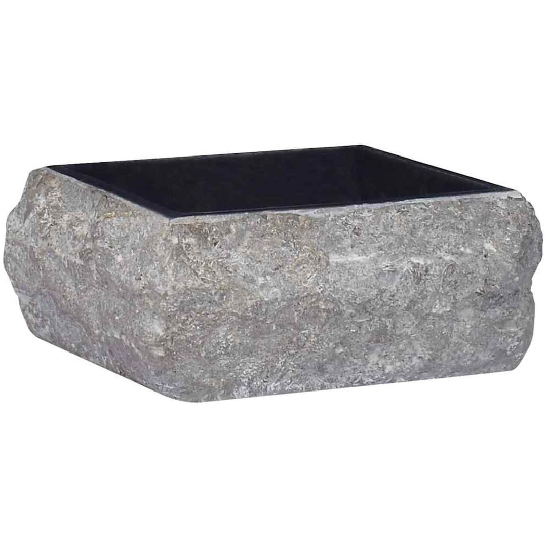 Handfat svart 30x30x13 cm marmor vidaXL – bild 2