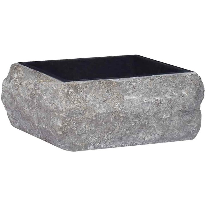 Handfat svart 30x30x13 cm marmor vidaXL – bild 2