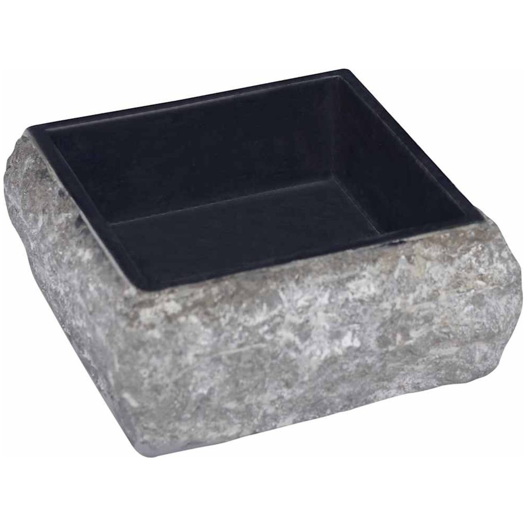 Handfat svart 30x30x13 cm marmor vidaXL – bild 5