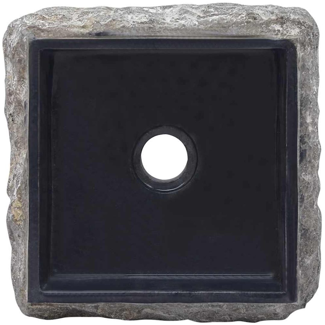 Handfat svart 30x30x13 cm marmor vidaXL – bild 6