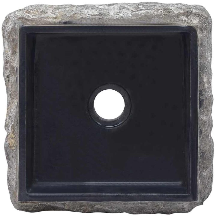 Handfat svart 30x30x13 cm marmor vidaXL – bild 6