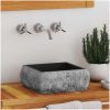 Handfat svart 30x30x13 cm marmor vidaXL – miniatyr 1