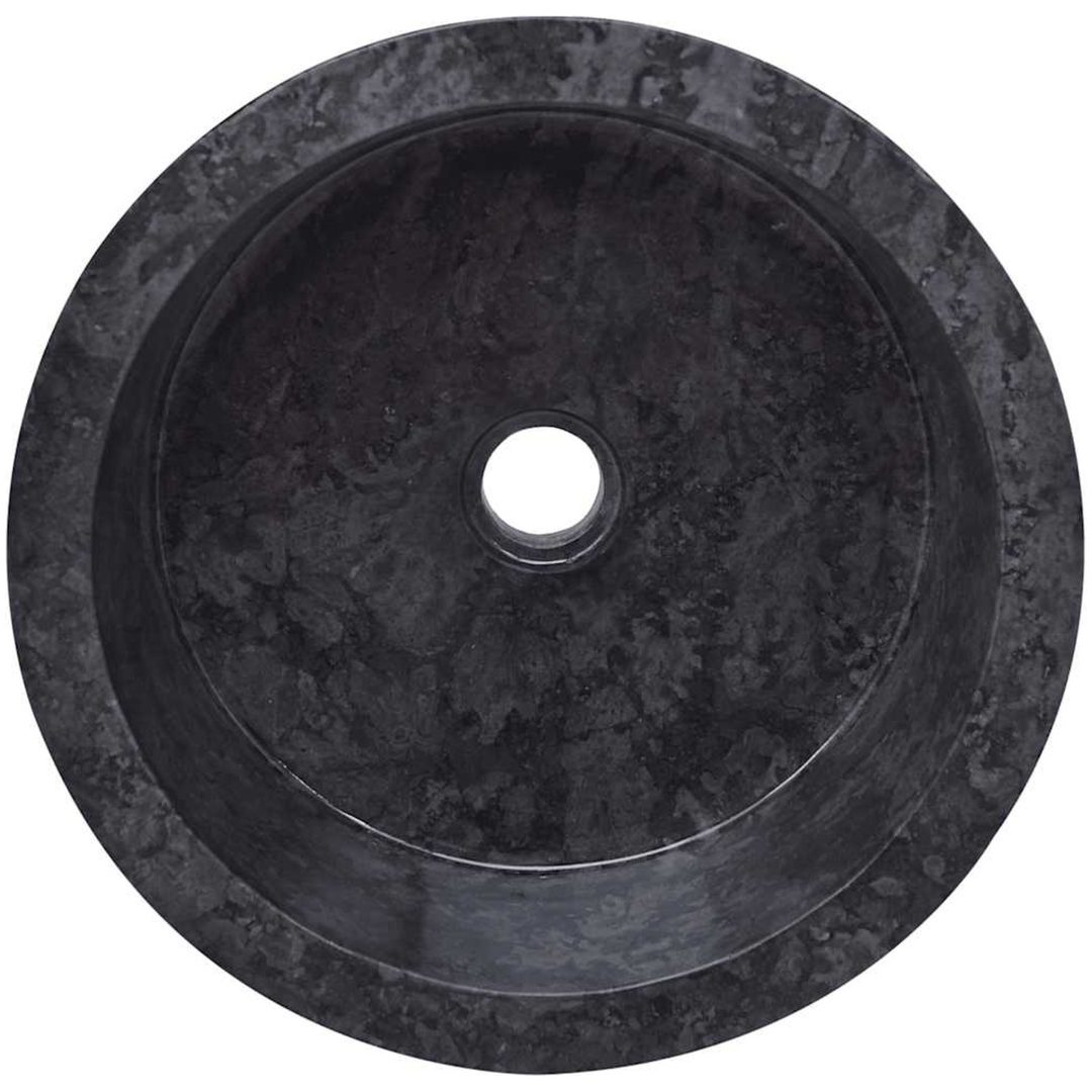 Handfat svart ⌀40x15 cm marmor vidaXL – bild 6