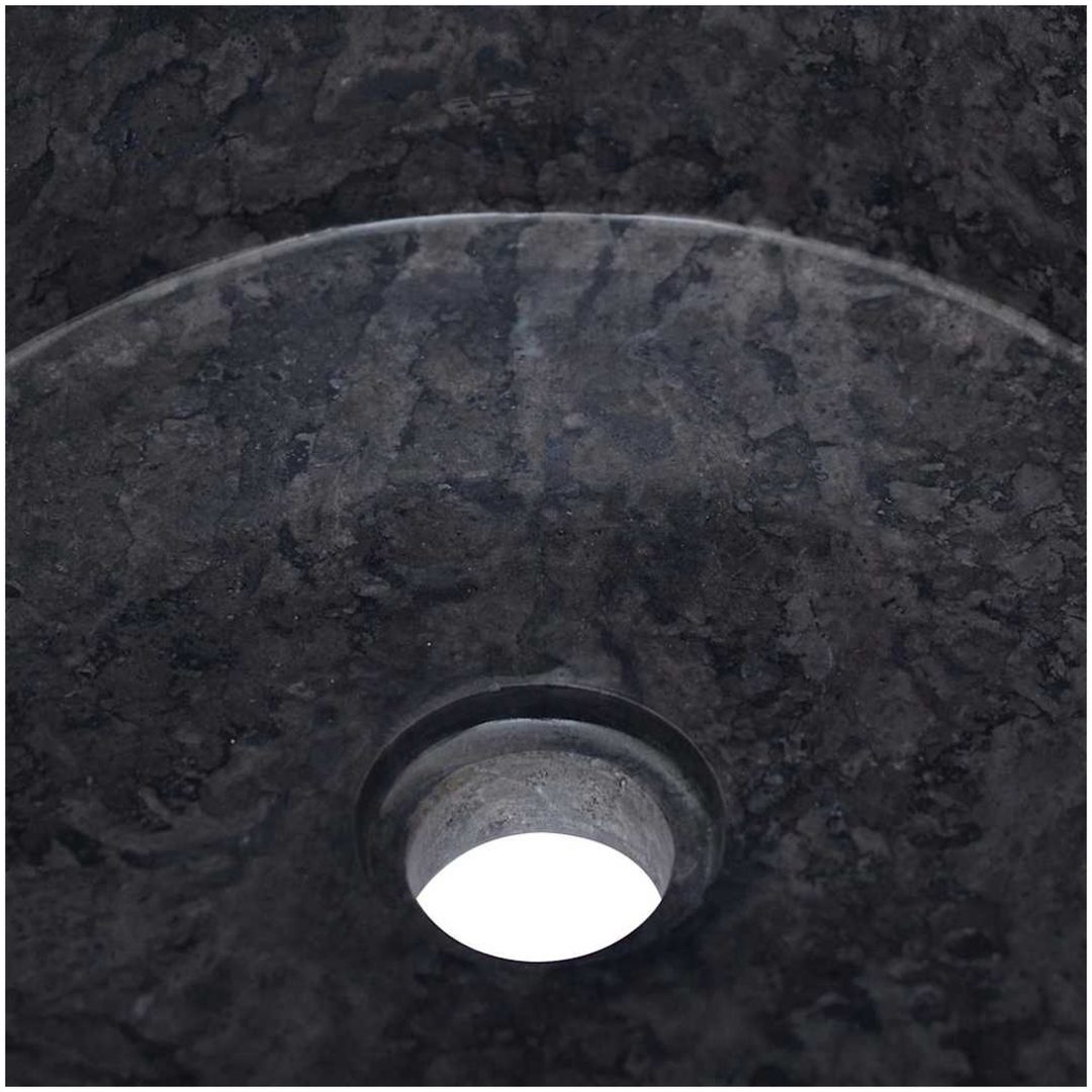 Handfat svart ⌀40x15 cm marmor vidaXL – bild 8