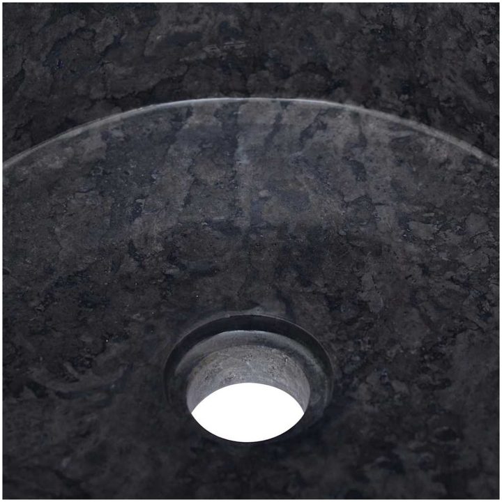 Handfat svart ⌀40x15 cm marmor vidaXL – bild 8