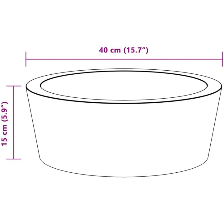 Handfat svart ⌀40x15 cm marmor vidaXL – bild 9