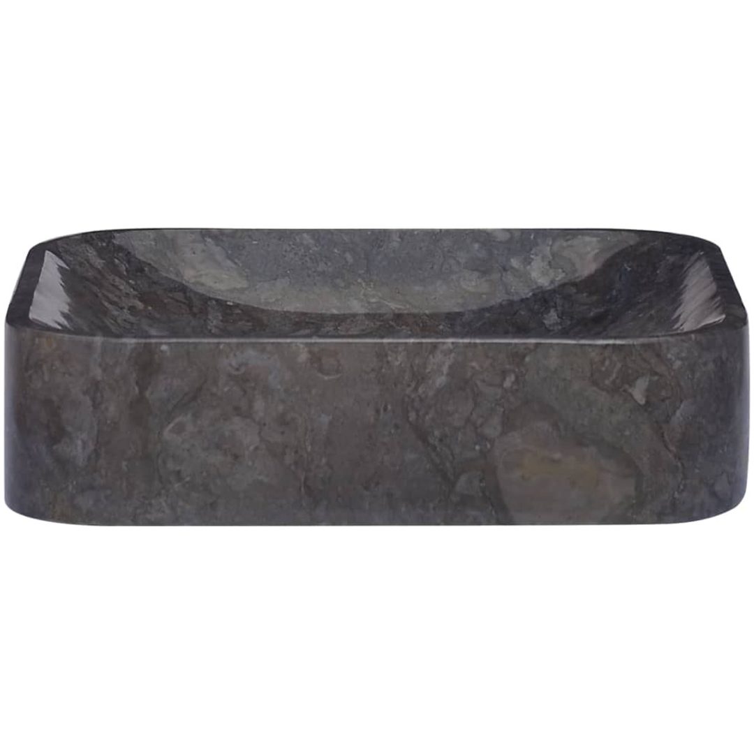 Handfat svart 40x40x10 cm marmor vidaXL – bild 2