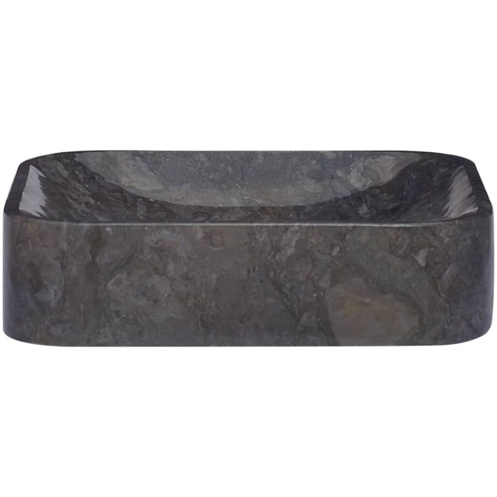 Handfat svart 40x40x10 cm marmor vidaXL – bild 2
