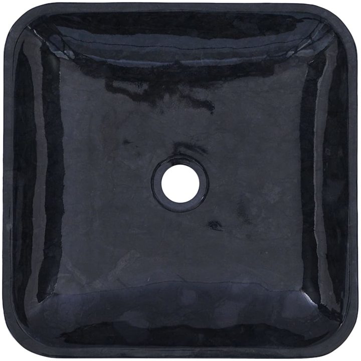 Handfat svart 40x40x10 cm marmor vidaXL – bild 11